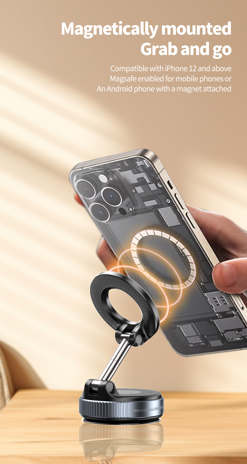 Everloom GripMate DashLock – Magnetic Car Phone Holder for Dashboard & Windshield