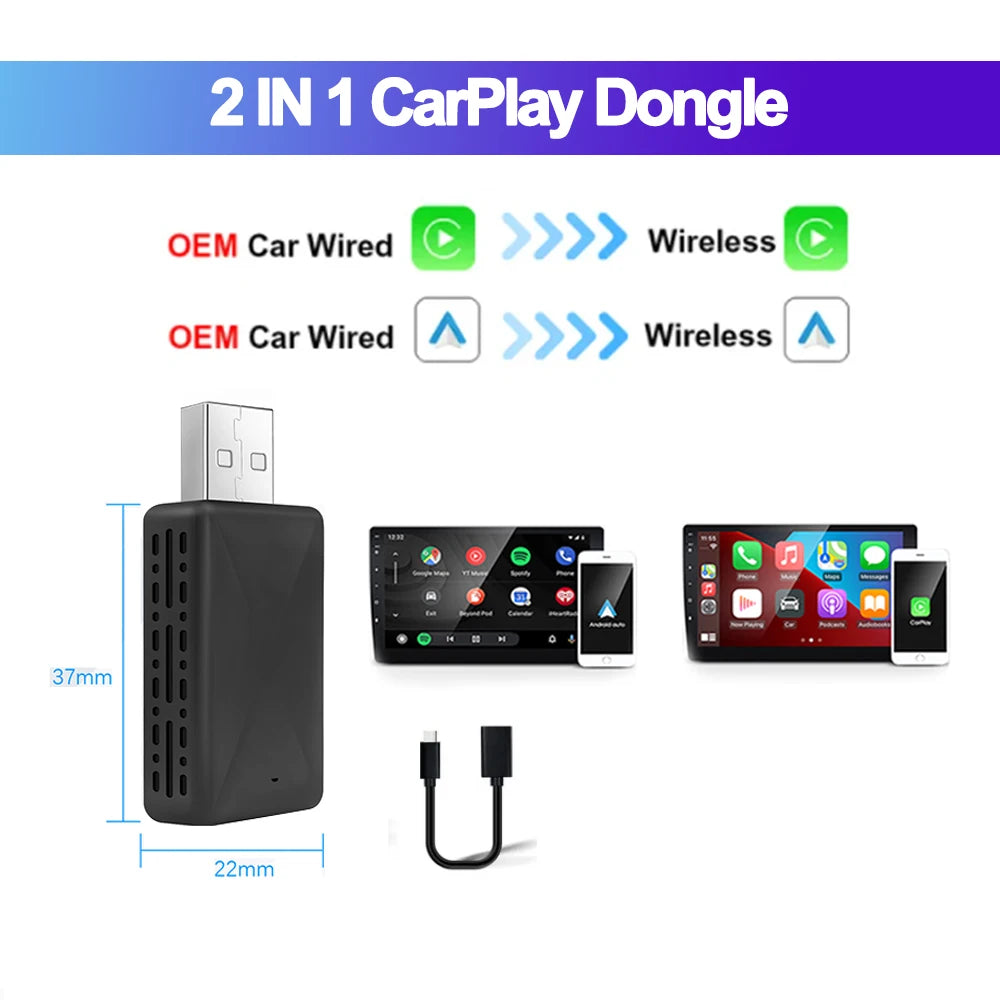 Everloom DriveSync 2-in-1 CarPlay & Android Auto Adapter