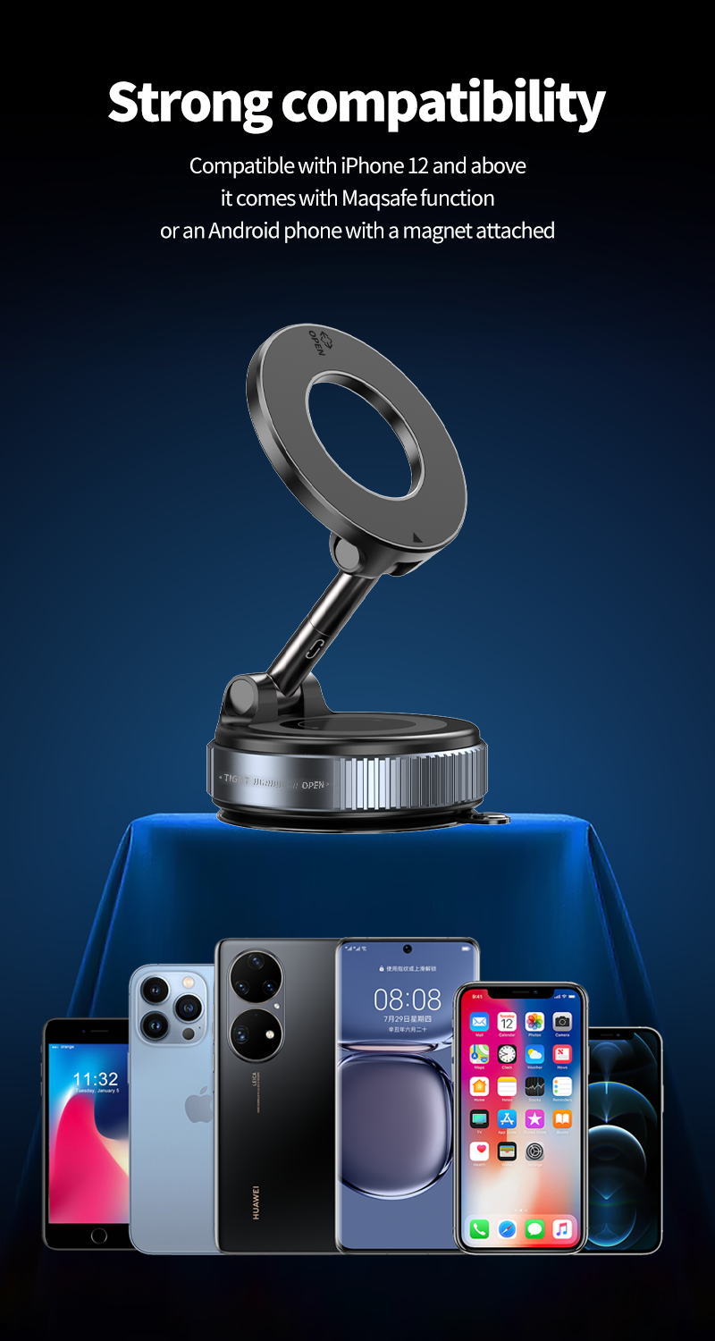 Everloom GripMate DashLock – Magnetic Car Phone Holder for Dashboard & Windshield